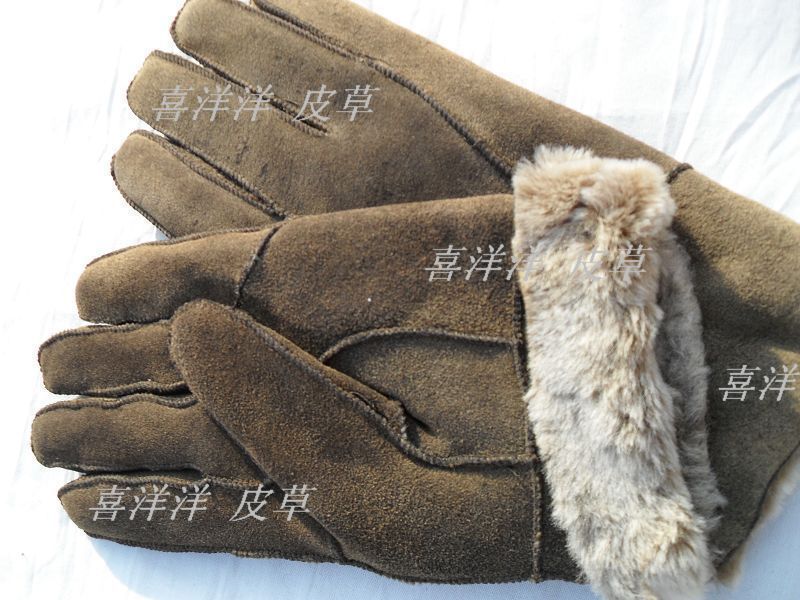 Jubilance fur gloves genuine leather gloves fur one piece gloves
