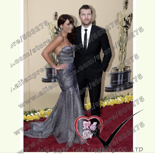 [ July Zang ] Mermaid Gray color sweethear dazzling Formal evening gown lady Celebrity Dresses Factory  manufacture  2013