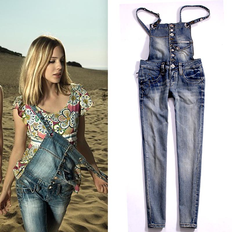 Jumpsuit For Women 2013 Jeans Pants Overalls High Quality Trousers Romper Casual Jeans Suspenders free shipping 1036