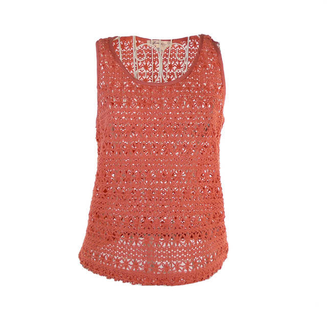 Juniors cutout crochet woven vest 303008