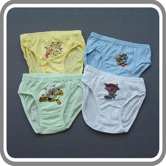 K-012 100% cotton breathable sweat absorbing child panties male female child briefs