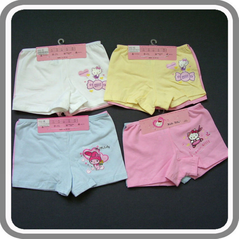 K-037 children's clothing 100% cotton female child underwear panties trunk cat