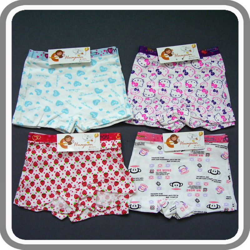 K-048 100% cotton sweat absorbing male female child panties trunk