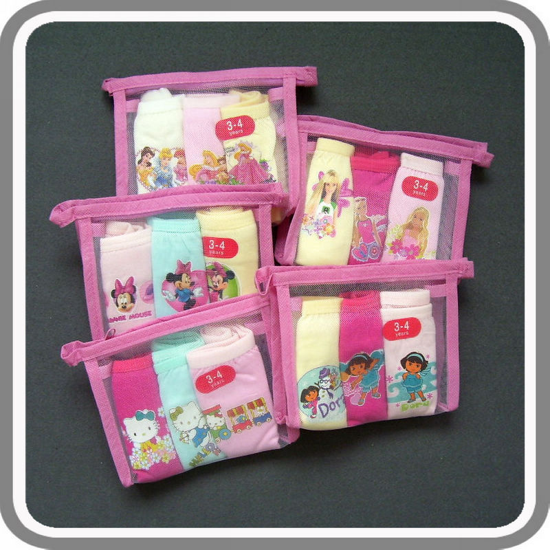 K-060 child panties male female child 100% cotton cartoon trigonometric panties