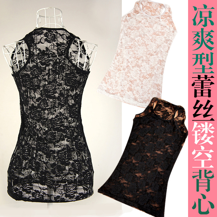 K0022 sweet vintage lace transparent lace shirt 2 50g