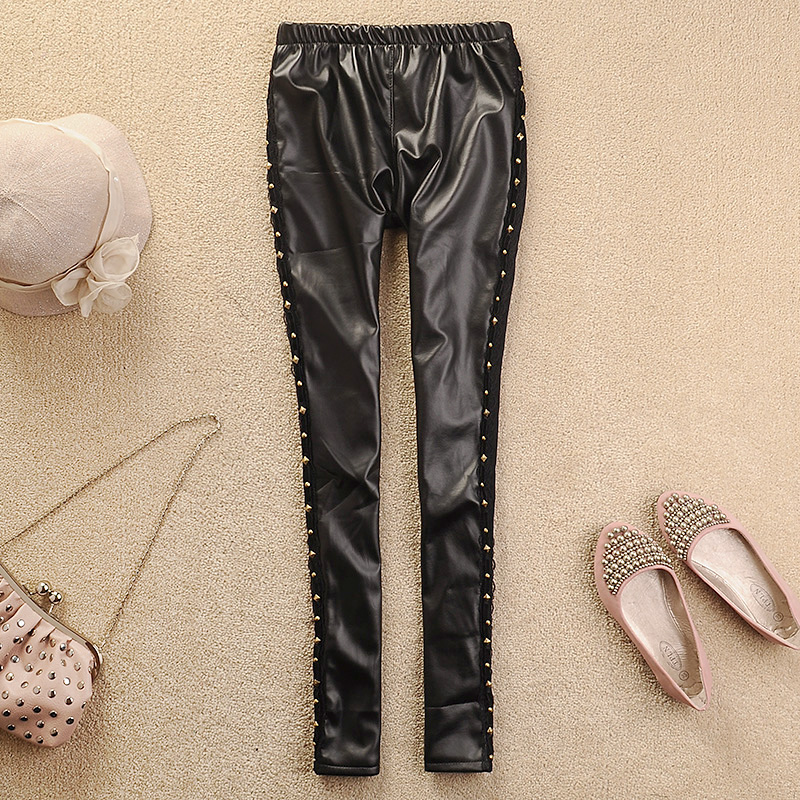 K02f43 plus velvet leather legging 3