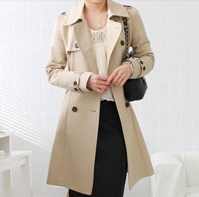 K109 2012 autumn women's slim medium-long women's trench spring and autumn outerwear overcoat
