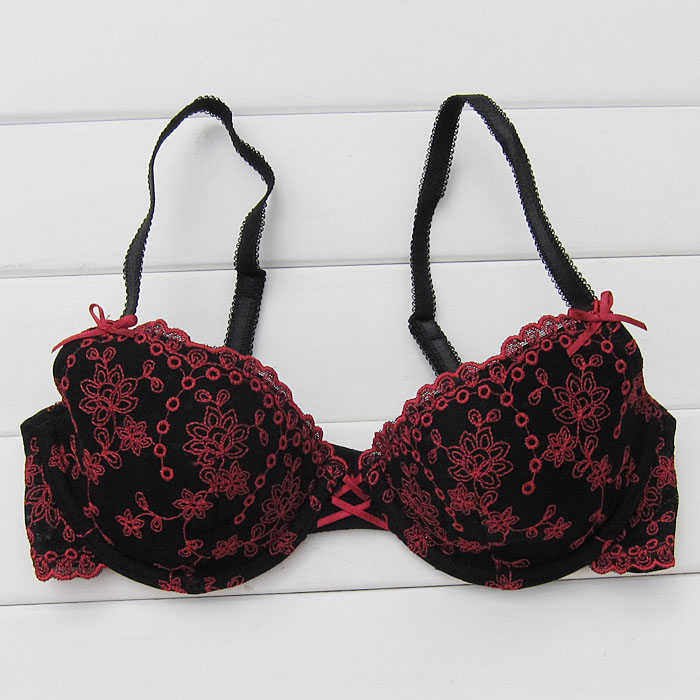 K2 amou fashion underwear exquisite embroidered padded bra 80d cup large