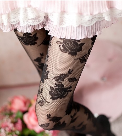 K41 2012 Fashion Flower Leggings Pantyose Sexy  Tights  Silk Stockings Socks For Women