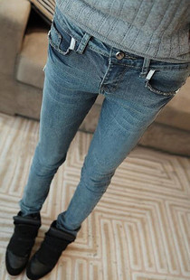 Kaka 2013 spring vintage retro finishing super jeans pencil pants female Free Shipping