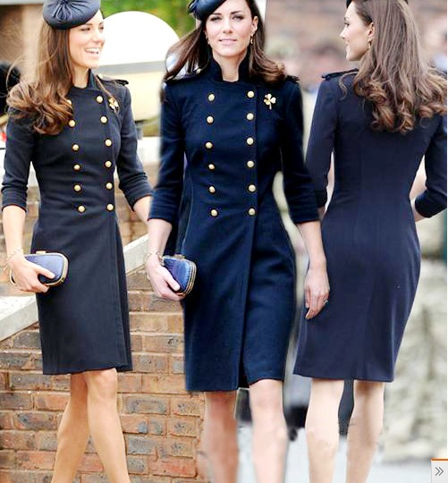 Kate epaulette half sleeve double gold buckle cool trench overcoat