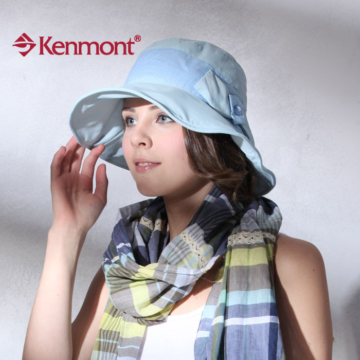 Kenmont anti-uv hat women's sunbonnet windproof hat rope km-0408
