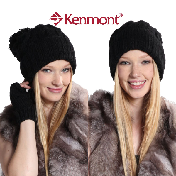 Kenmont autumn and winter hat handmade knitted hat roll up hem after long design knitted hat km-1209