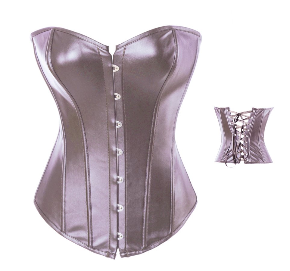 khaki color sexy overbust corset  Free shipping - 2340A