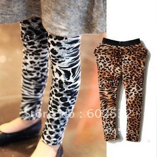 Kid's Leggings girls tights Leopard Leggings 2 color / 10 pcs lot