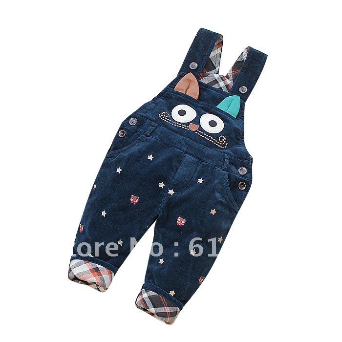 Kid`s Thick Cordury Overalls ,Winter Warm Braces Trousers  ,4 colors ,5 sizes .5 Piece Per Lot ,Free Shipment