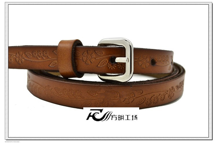 Kindredship leather women's strap belt female genuine leather fashion all-match decoration tieclasps