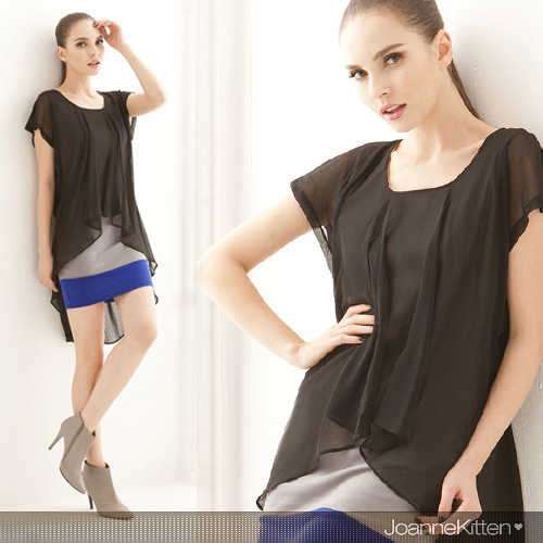 Kitten joannekitten princess dress two-piece color block one-piece dress