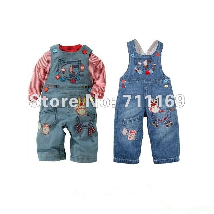 kk rabbit Baby suspender pants baby cowboy kids overalls trousers Baby jean pants Free shipping
