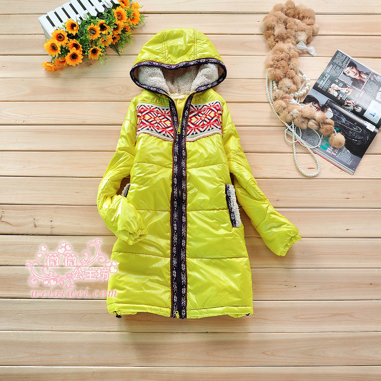 Knitted 2012 prothorax decoration patent leather long zipper design thickening hooded outerwear female 55283