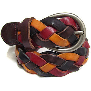 Knitted genuine leather genuine leather knitted belt female knitted strap