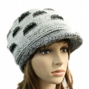 knitted hat Autumn and winter rabbit fur cuicanduomu knitted hat women's winter ear cap knitted hat winter