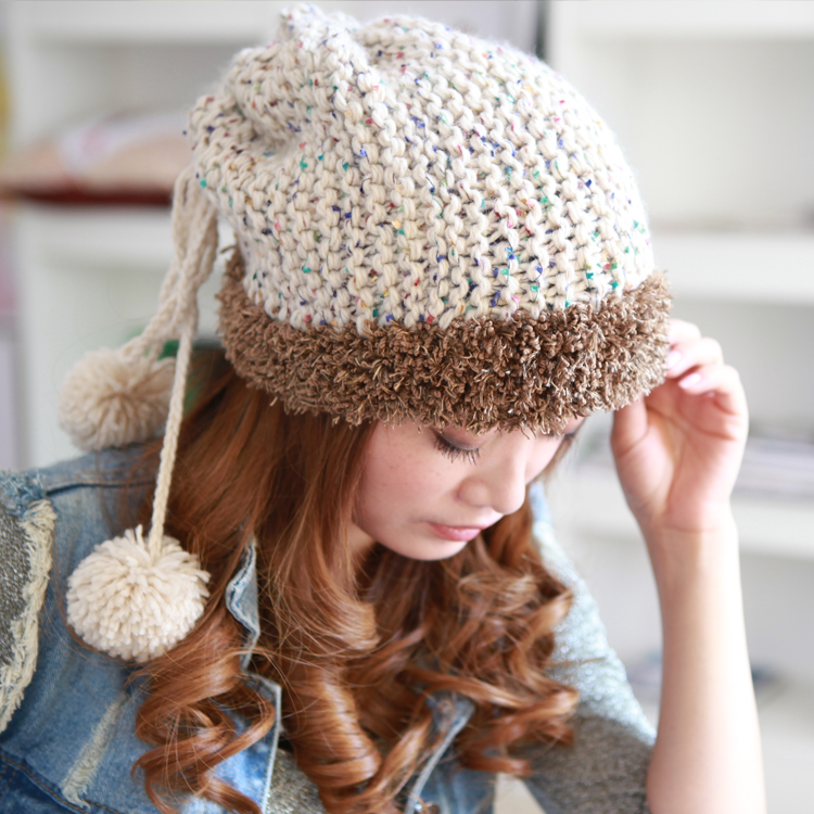 Knitted hat autumn and winter thermal ear knitted outdoor winter hat