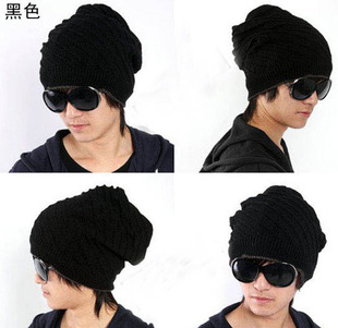 Knitted hat female winter twisted hat brim lei feng cap ear protector cap