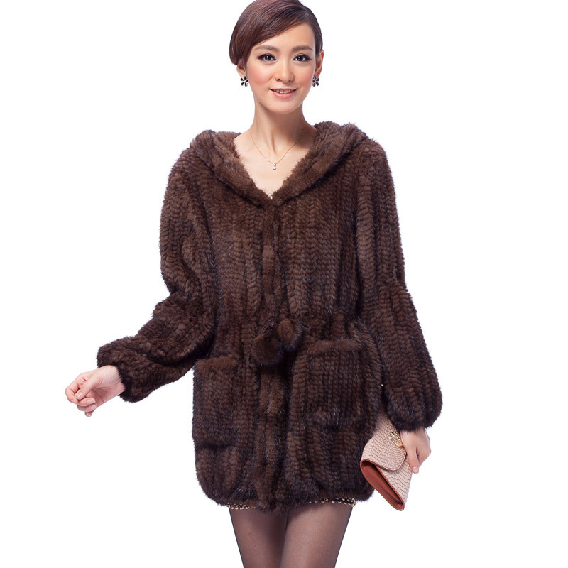 knitted mink fur coat coats vest garment for women for winter