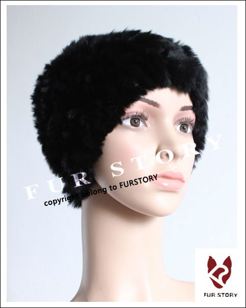 Knitted rabbit fur hat cap headgear headdress popular Beanies hat 11 colors