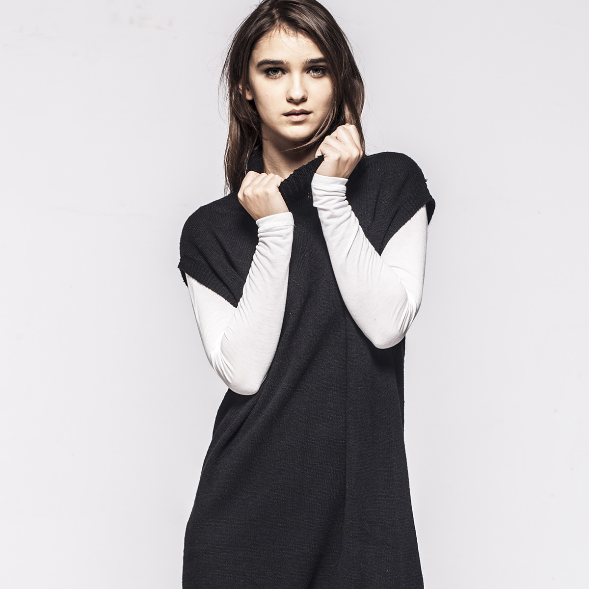 Kon 2012 women's cashmere blended fabric pullover sweater sleeveless casual turtleneck knitted outerwear