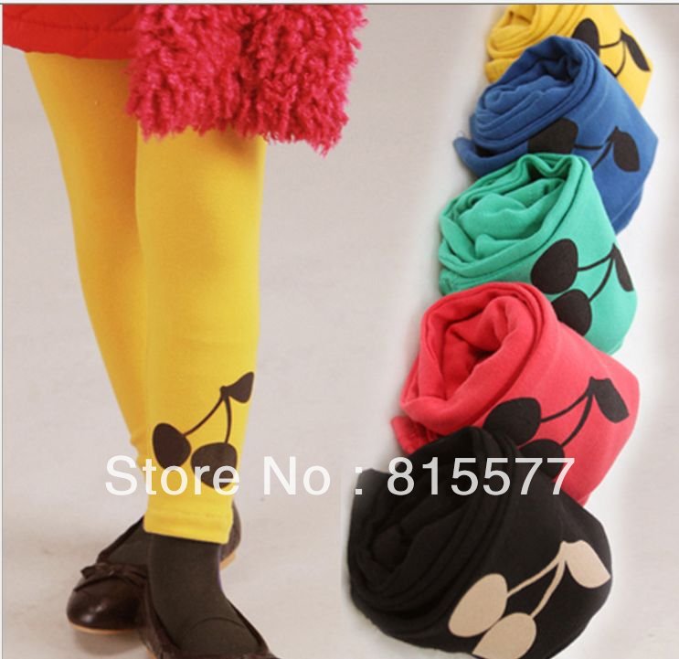 korea design wholesale 5pcs/lot girl's cute candy color skinny pants childrn autumn leggings /tights free shipping