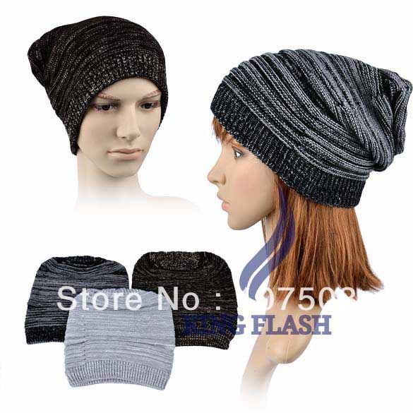 Korea Men's / Women's Unisex winter Knitting Ski Slouch Hot Oversized Beanie Hat Cap free shipping 7674