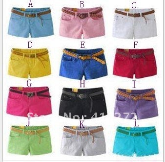 Korean colorful shorts, pants, shorts, free shipping