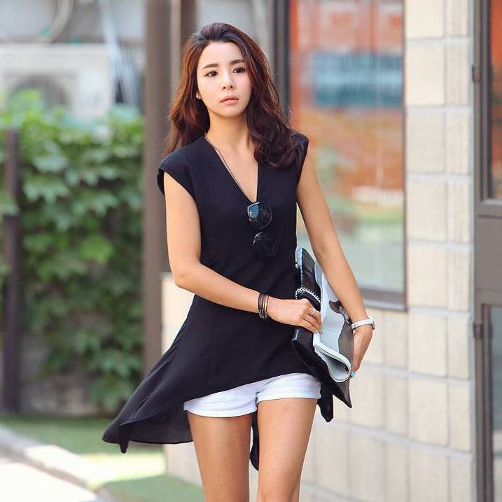 Korean Fashion Women 2013 Summer NEW temperament dovetail short-sleeved Dress TOPS dress Free Shipping D10836