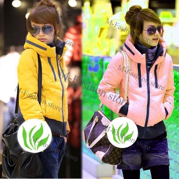 Korean Fashion Women's Jacket Candy Color Short Coat padded jacket Outerwear free shipping 8095