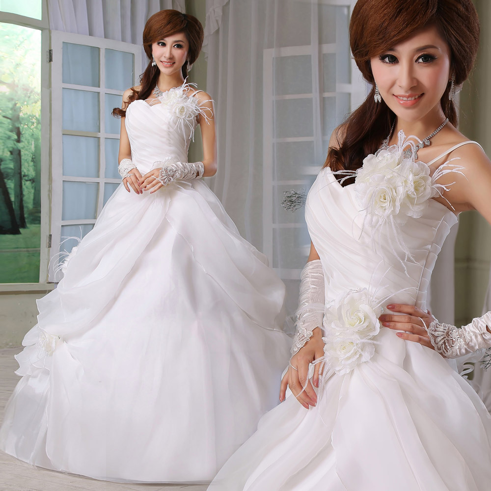 Korean feather shoulder , Honeymoon bride wedding flowers Bridal wedding 2013 new sweet princess wedding