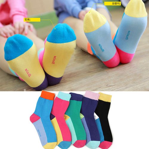 Korean spring and stockings lovely color stockings fruit mixed colors socks