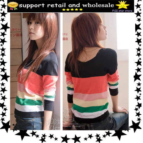 korean style loose knitwear,weave sweater,pullover, women clothes, long sleeve sweater /kintted sweater/ tops (LD-144-1)