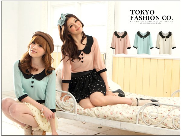 Korean summer hit color doll Lapel doll Chiffon Shirt Chiffon Tops princess shirts blouse women