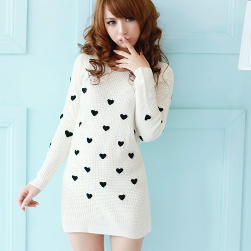 Korean version long paragraph new autumn and winter leisure all-match Crochet sweaters Autumn sweater sweet love + free shipping