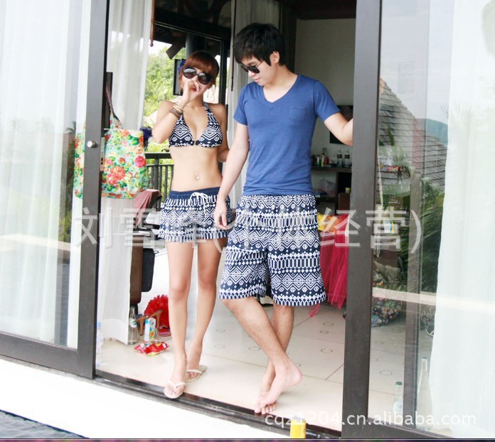 Korean version of the Beach Resort Quick-drying beach pants couple pants