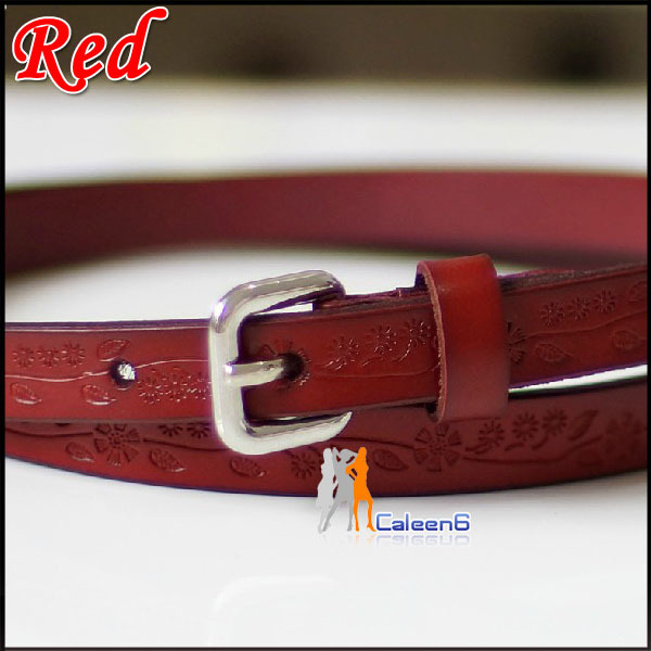 Korean Wild Fashion Leather Decorative Knotting The First Layer Of Leather Lady Thin Belt   Free  Shipping   BR1322