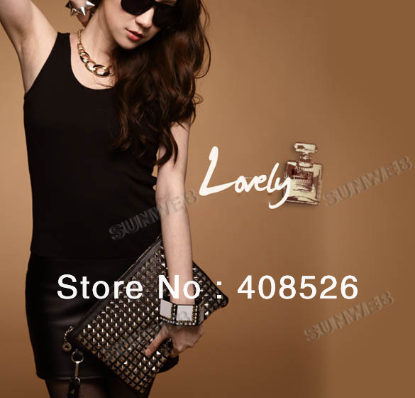 Korean Women's Slim Hot Sleeveless dress Round Collar Package Hip Vest Leather dress free shipping 10818