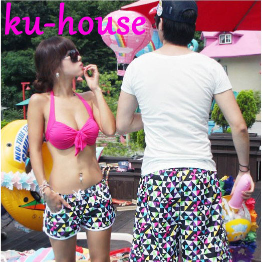 Ku-house beach pants male plus size lovers beach pants shorts lovers pants sports