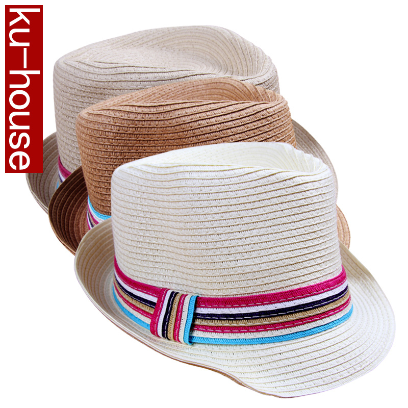 Ku-house stripe gentleman hat lovers fedoras