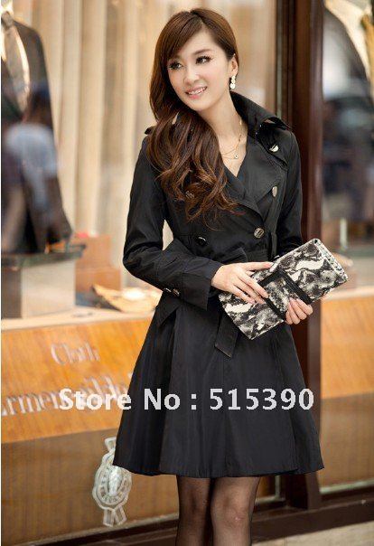 l Singluk  Autumn outfit new style !! women's Fashion dust coat women's slim trench Double breasted outerwear female
