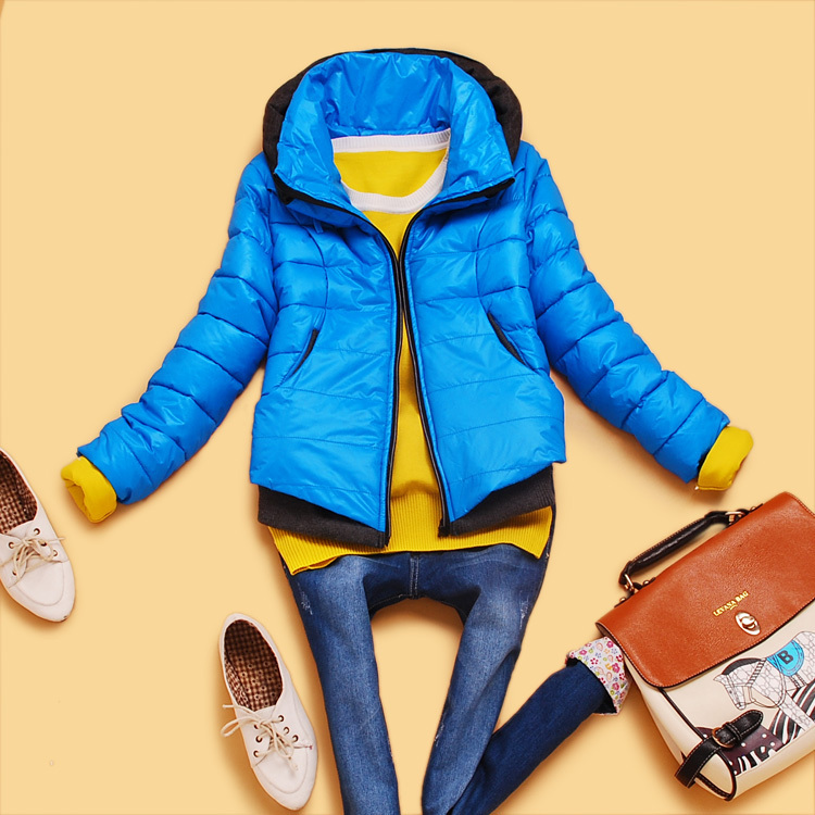 L1-2-3-4 winter women's double collar candy small cotton-padded jacket wadded jacket cotton-padded jacket