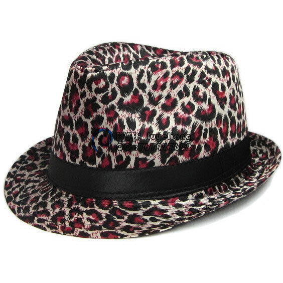 L172wb cap male millinery autumn and winter summer gentleman hat fashion jazz hat leopard print hat