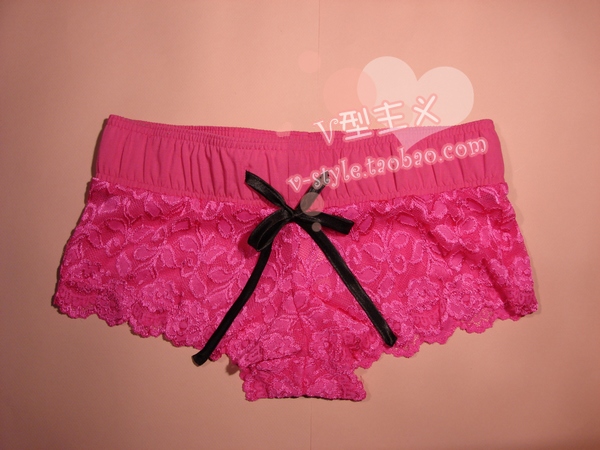La senza beautiful lace shorts belt panties three-color legging